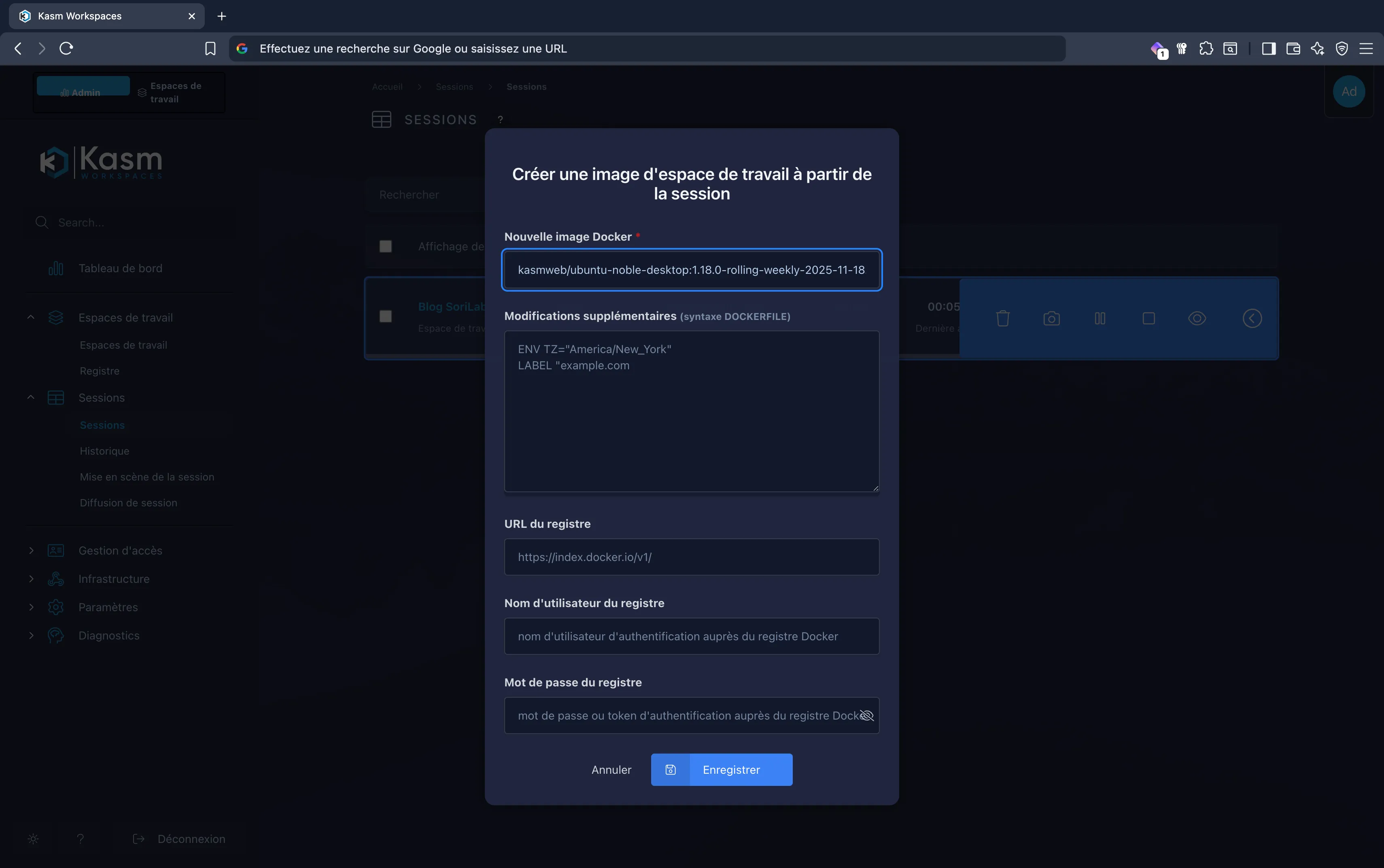 Modifications via Dockerfile